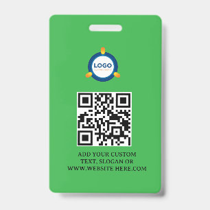 Badge Code QR Logo d'entreprise moderne noir Événement