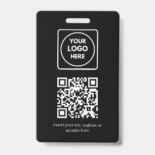 Badge Code QR noir Conception de logo d'entreprise mod