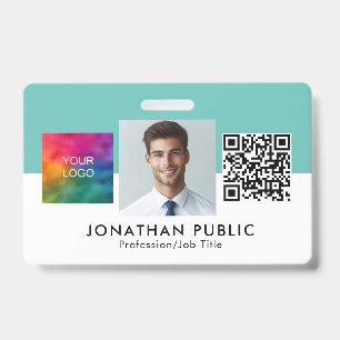 Badge Code QR personnalisable avec logo de l'entreprise 