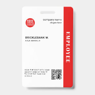 Badge Code QR personnalisé d'identification d'entreprise