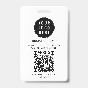 Badge Code QR personnalisé Logo d'entreprise moderne Min