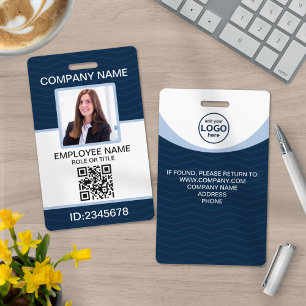 Badge Code QR personnalisé pour employés d'entreprise, b