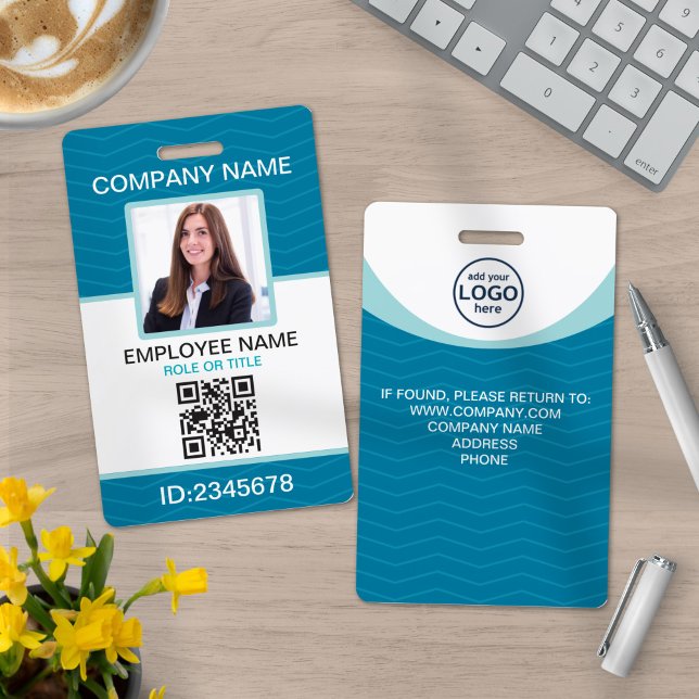 Badge Code QR personnalisé pour employés d'entreprise, b (Créateur téléchargé)