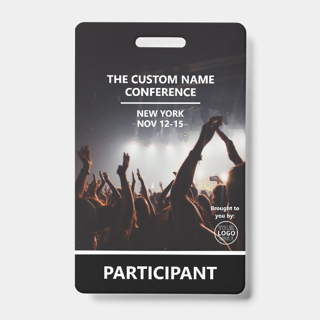 Badge Code QR personnalisé pour le passe d'accès des par (Avant)