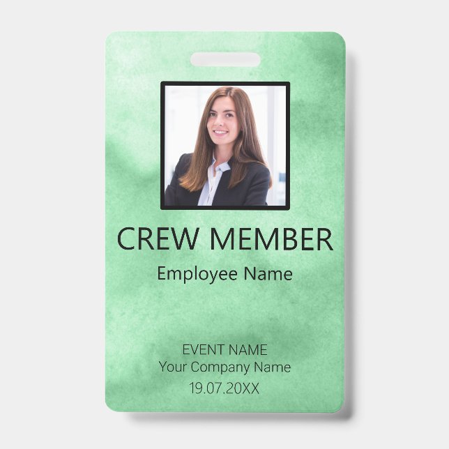 Badge Code QR personnalisé pour membre d'équipe, événeme (Avant)