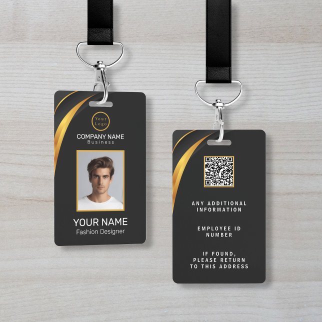 Badge Code QR personnalisé Professionnel Logo profession (Créateur téléchargé)
