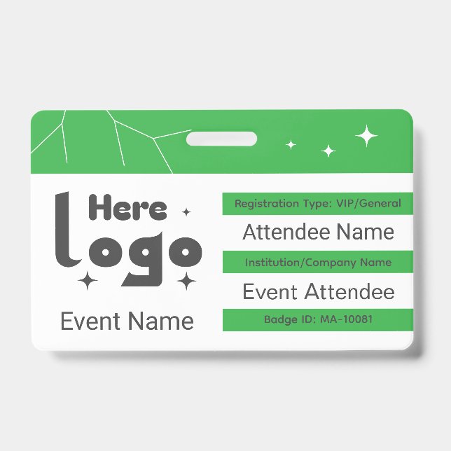 Badge Code QR pour l'événement de réseautage personnalis (Avant)