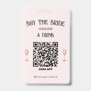 Badge Code QR pour que les invités offrent un verre à la