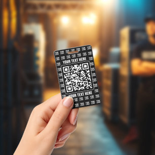 Badge Code QR promotionnel (modifiable) plus motif de lo