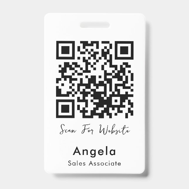 Badge Code qr simple (Face)