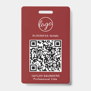 Badge Code QR simple Bourgogne Code employé