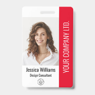 Badge Code rouge photo grand employé de l'entreprise per