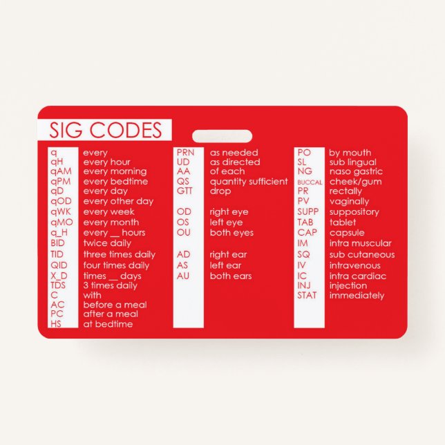 Badge Code sig (Devant)