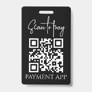Badge Codes QR de paiement personnalisés pour les entrep
