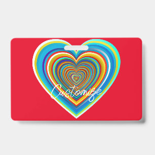 Badge Cœur de la Saint-Valentin multicolore Thunder_Cove