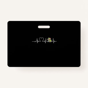 Badge Coeur Puzzle pièce Heart beat Cool Sensibilisation