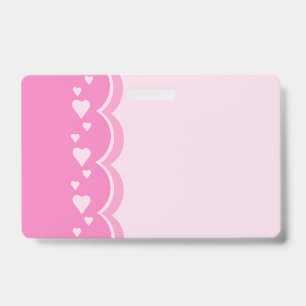 Badge Coeurs roses