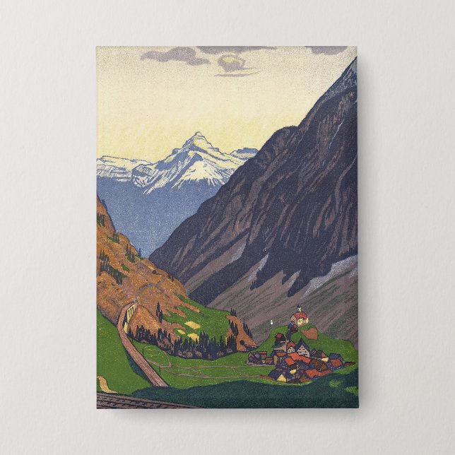 Badge col du Gotthard dans les Alpes (Recto)