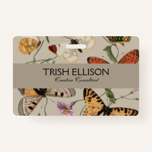 Badge Collection de la papillon Moth Nature Dessin
