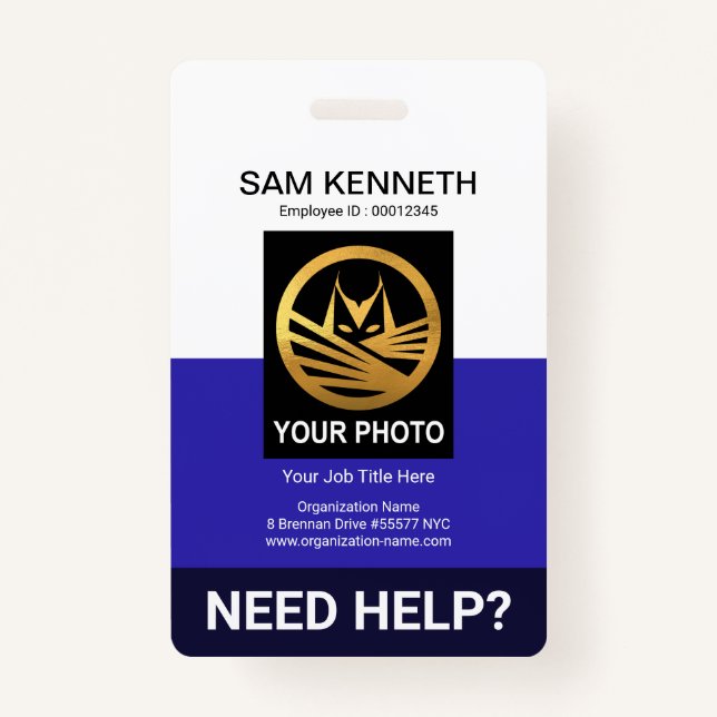 Badge Colonnes Bleues Bleues Rétro Travail social Médica (Devant)