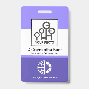 Badge Colonnes d'ombres bleues - Photo ID Médicale de l