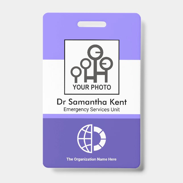 Badge Colonnes d'ombres bleues - Photo ID Médicale de l' (Avant)