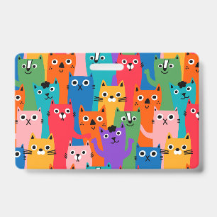 Badge Colorful cats