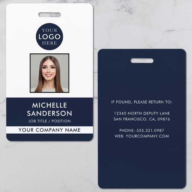 Badge Company Logo Staff Employee Photo ID (Company Logo Staff Employee Photo ID Badge)