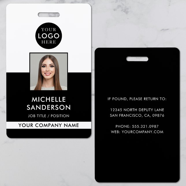 Badge Company Logo Staff Employee Photo ID (Company Logo Staff Employee Photo ID Badge)