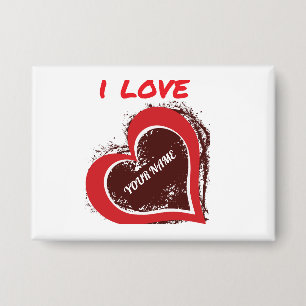 Badge Conception de cœur d'amour Grunge modifiable – Ajo