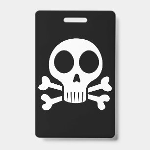 Badge Conception de crâne de pirate