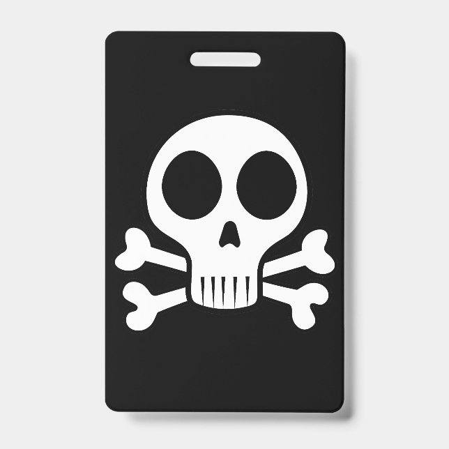 Badge Conception de crâne de pirate (Avant)