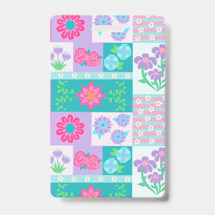 Badge Conception de fleurs vibrantes en fleurs