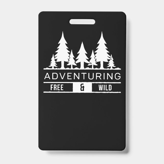 Badge Conception de la nature libre et sauvage de la for (Avant)