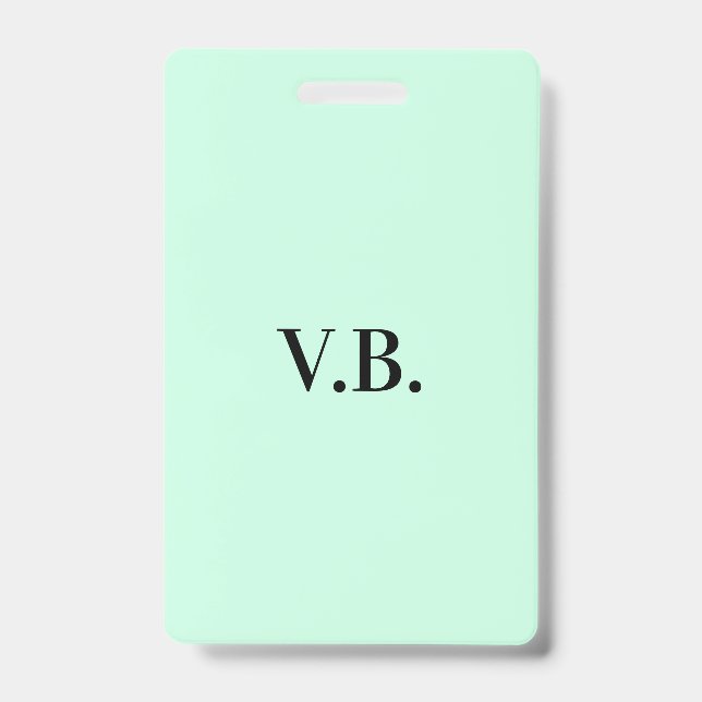 Badge Conception de monogramme de texte de nom simple un (Avant)