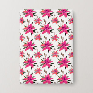 Badge Conception de motif floral Fleurs roses