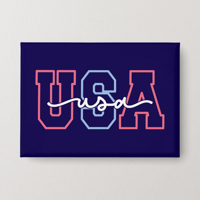 Badge Conception de texte États-Unis 4 juillet-62118 (Recto)