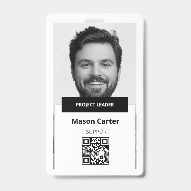 Badge Conception d'identité d'accès aux photos des emplo (Avant)