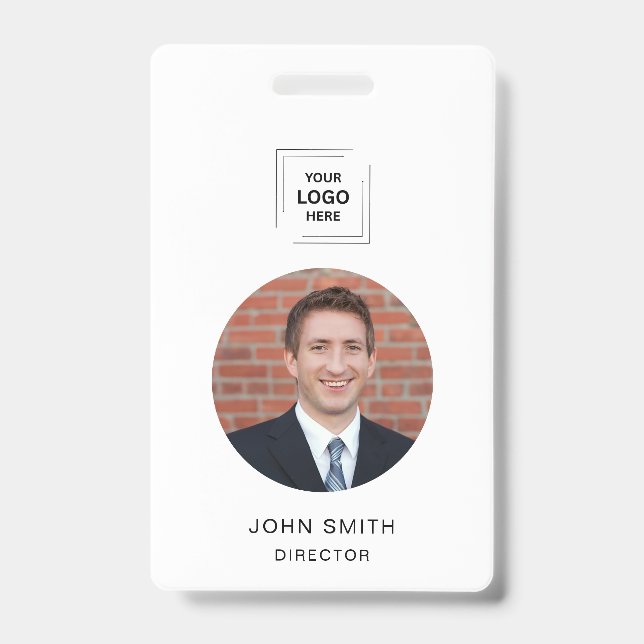 Badge Conception d'identité d'employé de QR personnalisé (Avant)
