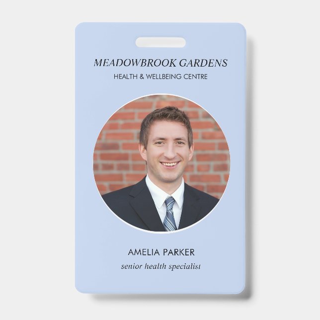 Badge Conception d'identité photo pour professionnel de  (Avant)