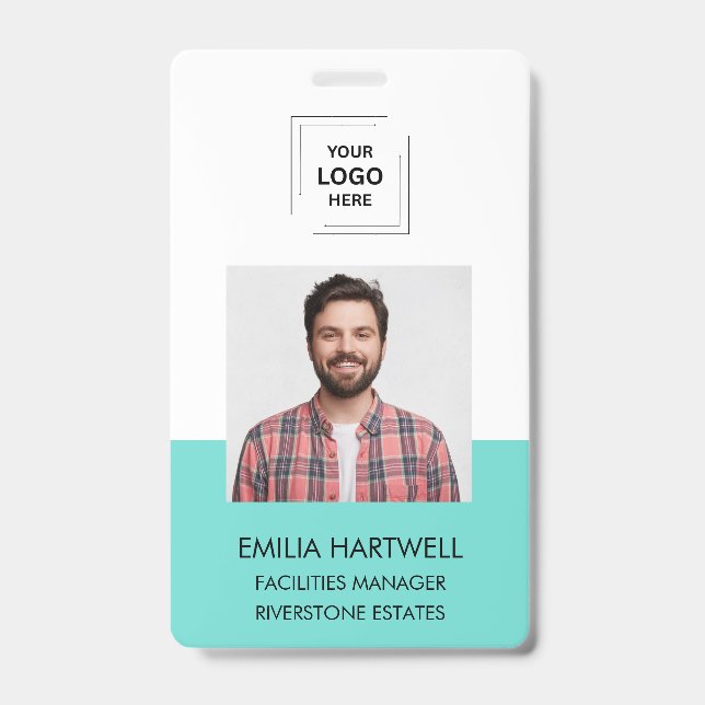 Badge Conception d'identité photographique pour employés (Avant)