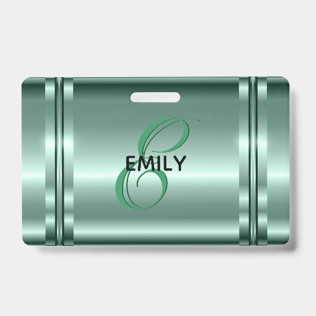 Badge Conception métallisée pastel vert (Avant)
