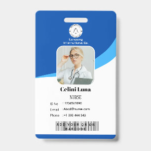 Badge Conception moderne avec intégration de code-barres