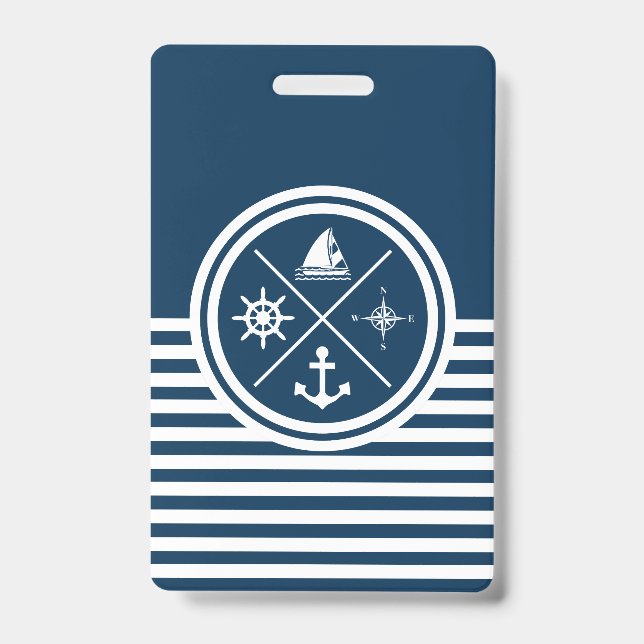 Badge Conception sur le thème nautique (Avant)