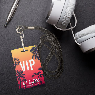 Badge Concert d'accès VIP personnalisé