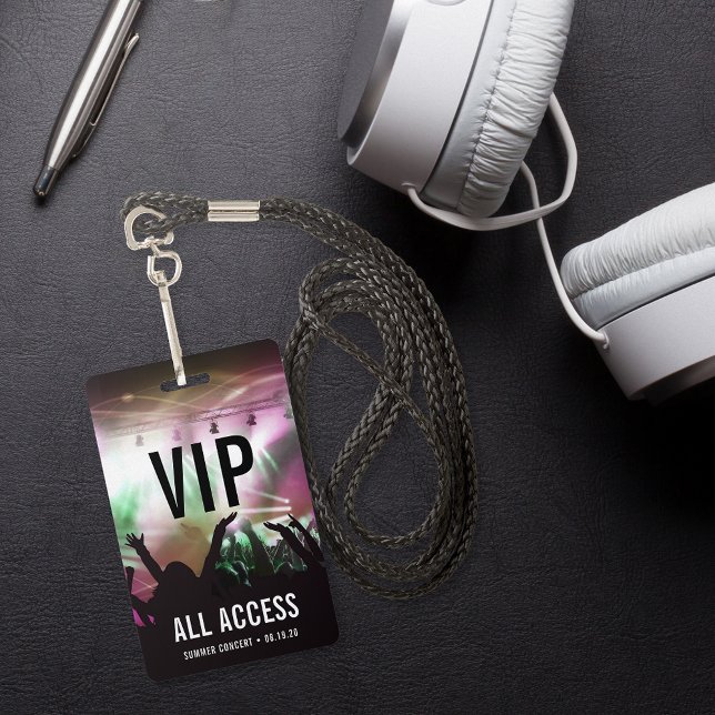 Badge Concert d'accès VIP personnalisé (Créateur téléchargé)