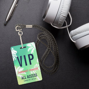 Badge Concert d'accès VIP personnalisé