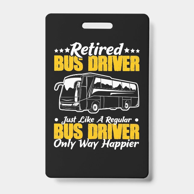 Badge Conducteur de Bus Retraité (Avant)