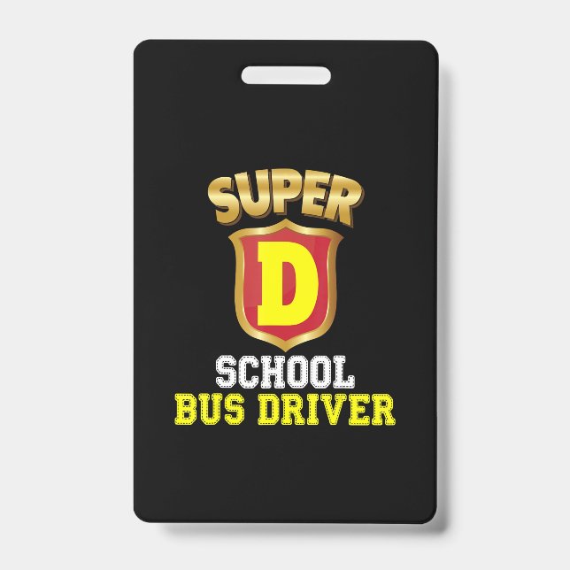 Badge Conducteur De Bus Super School De Retour À L'École (Face)