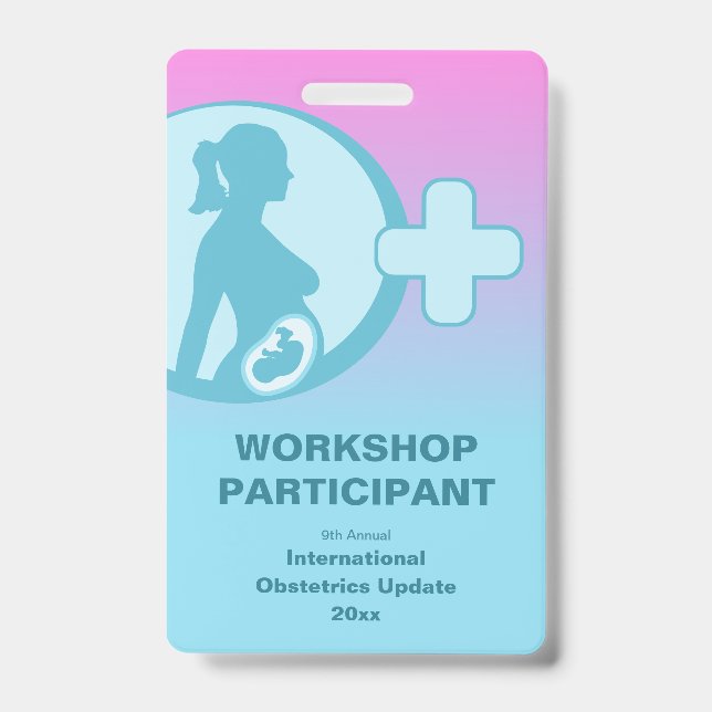 Badge Conférence Médicale sur l'obstétrique et la gynéco (Avant)
